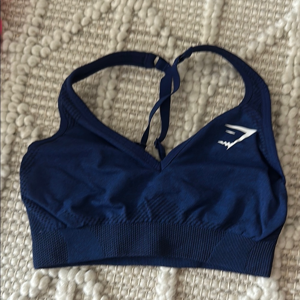 Gymshark Blue Sports Bra Medium Support Racerback